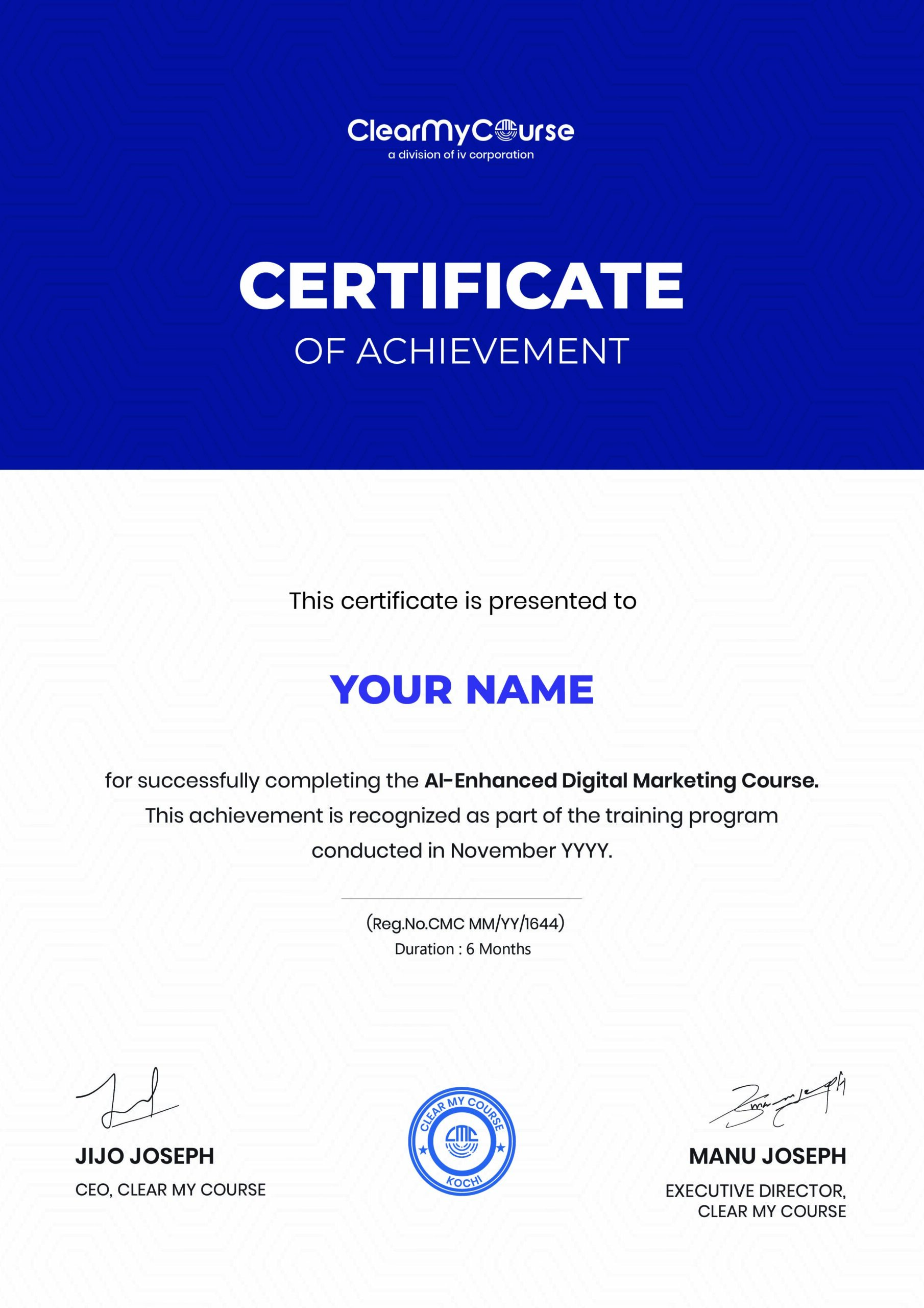 New Home 111 FULL COURSE CERTIFICATE