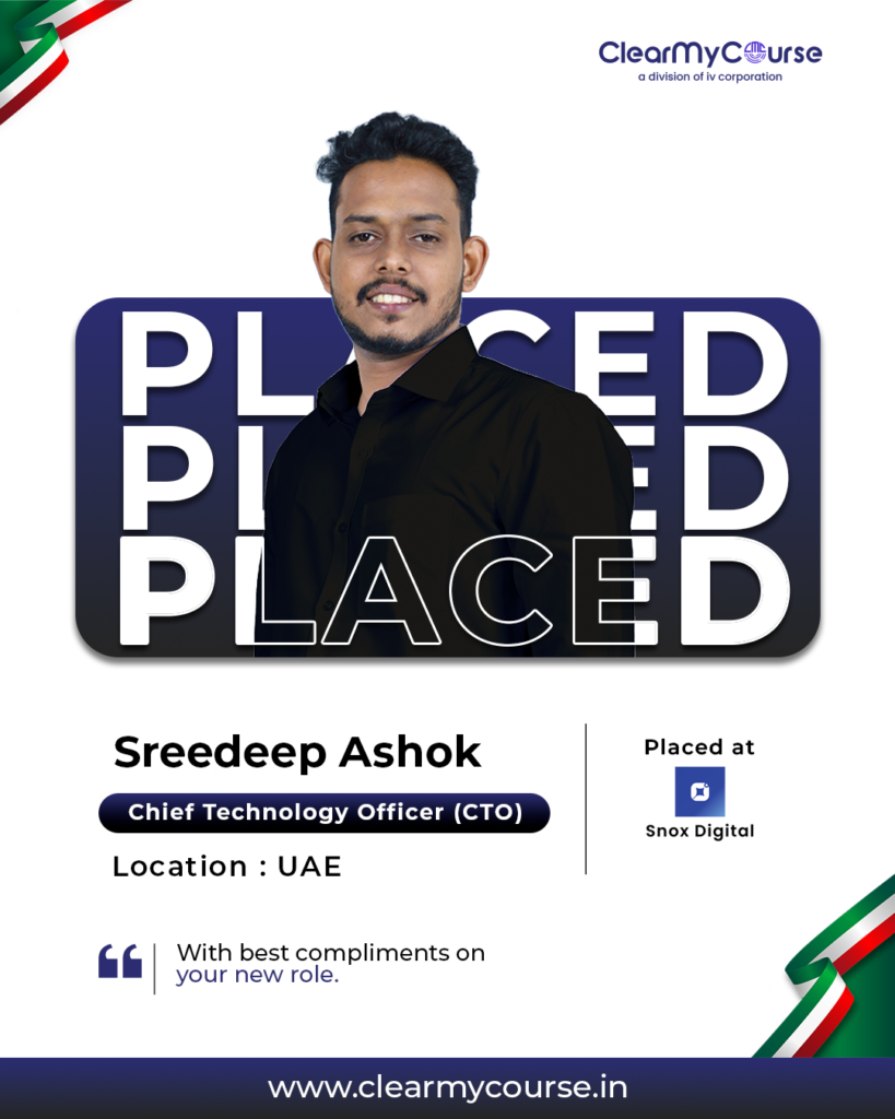 Sreedeep Ashok 1 Clear My Course